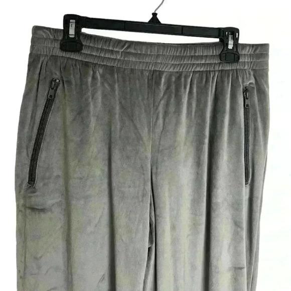 SKIMS VELOUR Wide Leg Track PANTS In Gunmetal Size Medium - Picture 3 of 10